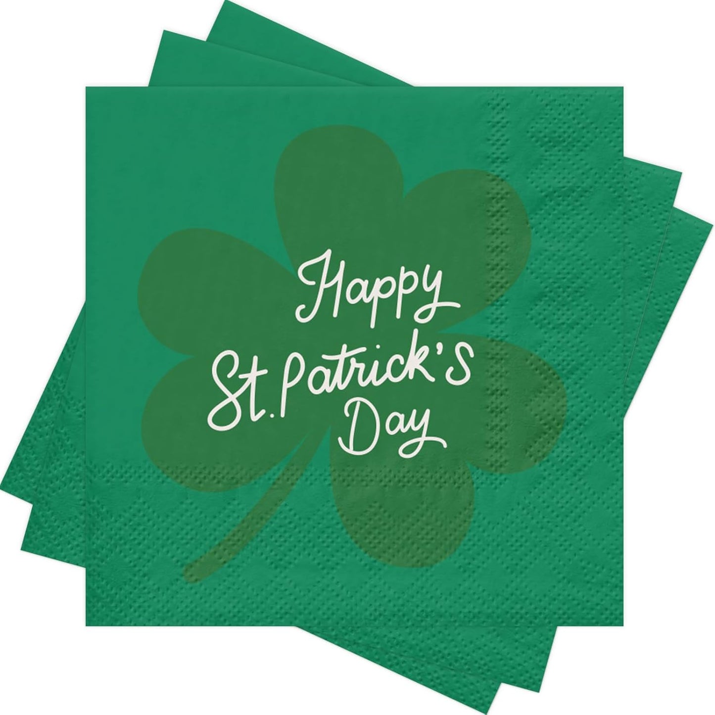 Servilletas de papel San Patricio 50 unidades 3 capas verdes con trébol