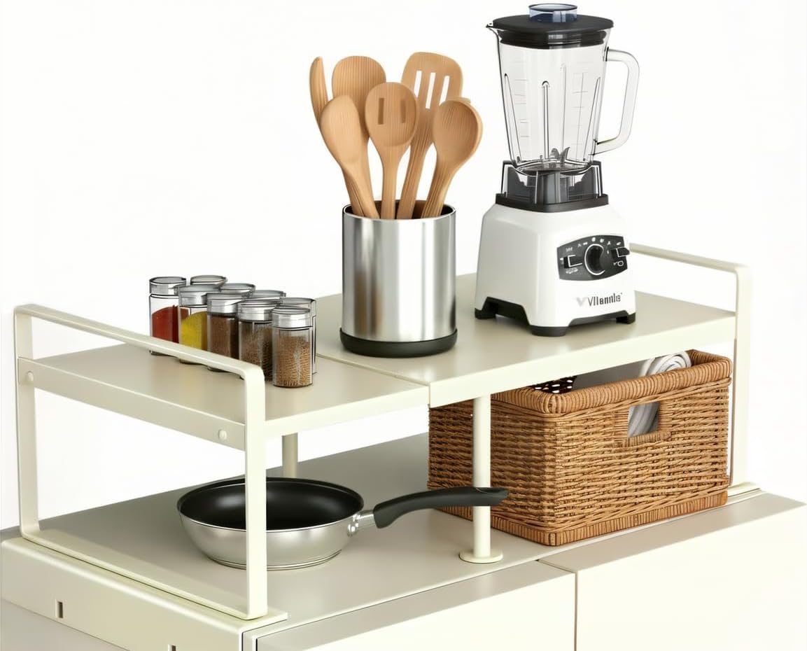 Estante ajustable para refrigerador forma L