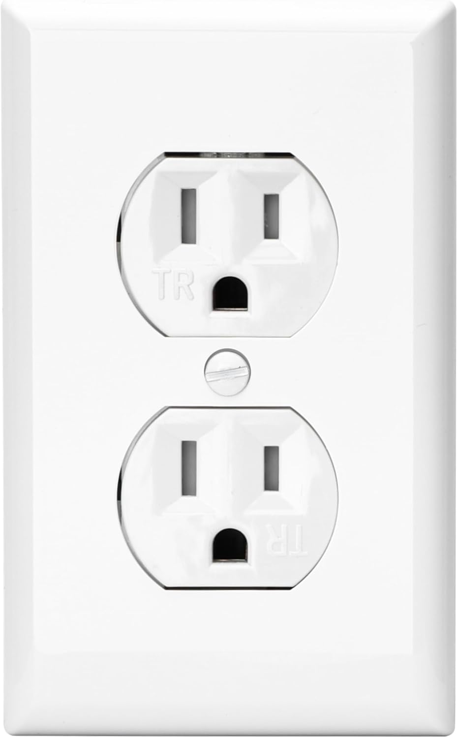 Tomacorriente duplex resistente a tamper 15A blanco