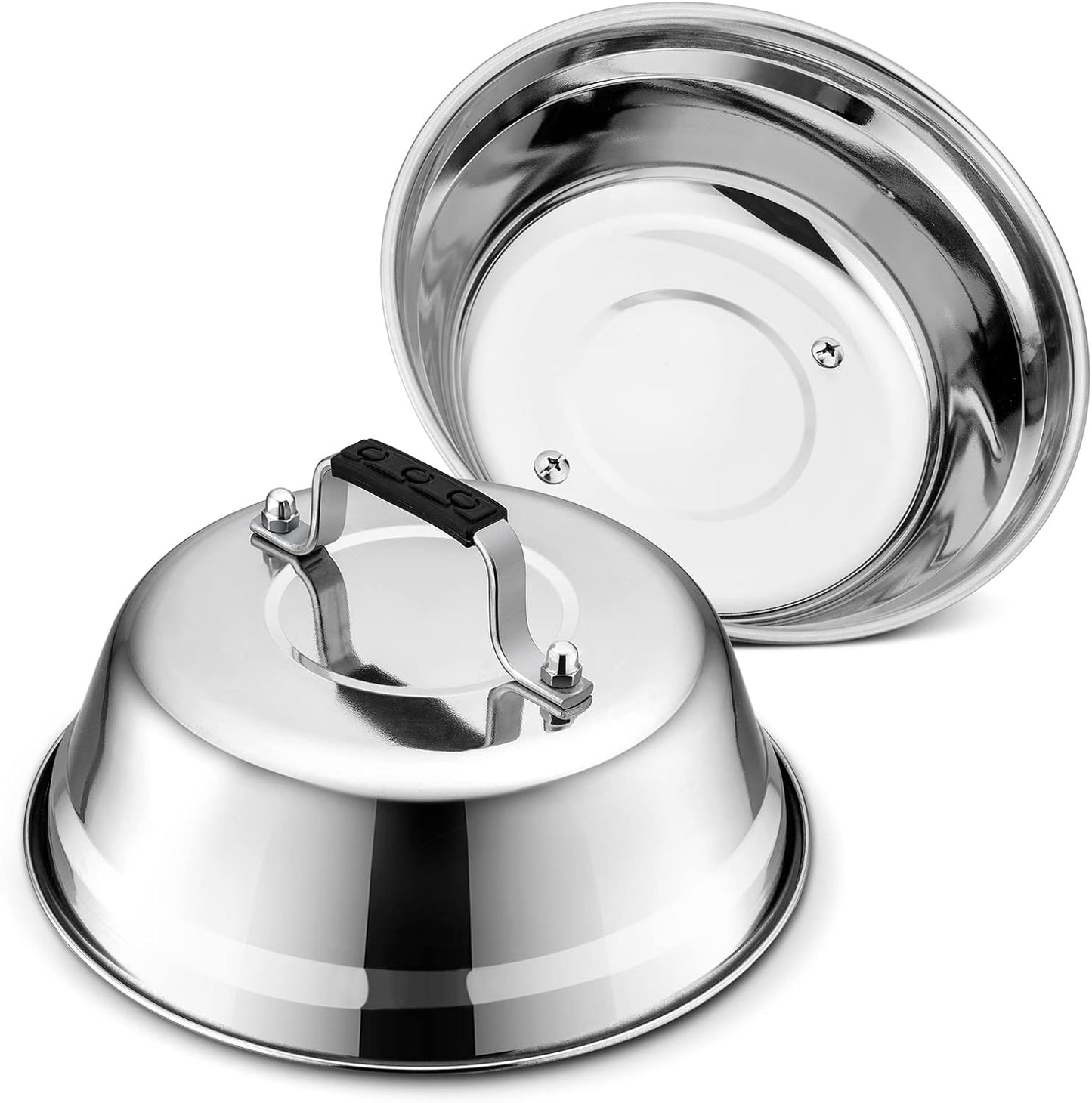 Cúpula fusión queso 9pulg para plancha 2uds acero inox