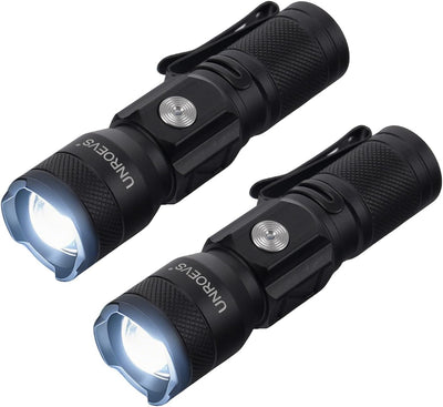Luz de bolsillo recargable 1200 lúmenes con imán y clip compacto