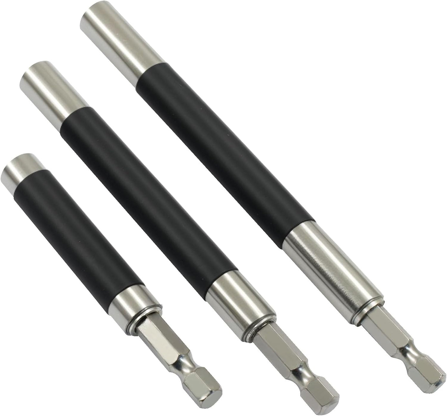 Pack 3 Soportes Magnéticos Punta Taladro Adaptador Barra Extensión