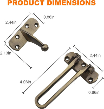 Cerradura barra oscilante puertas batientes bronce 3-7/8pulg