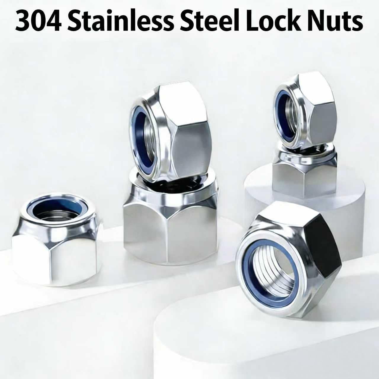 Tuercas Nylock M5 304 Acero Inox 220 Pzas