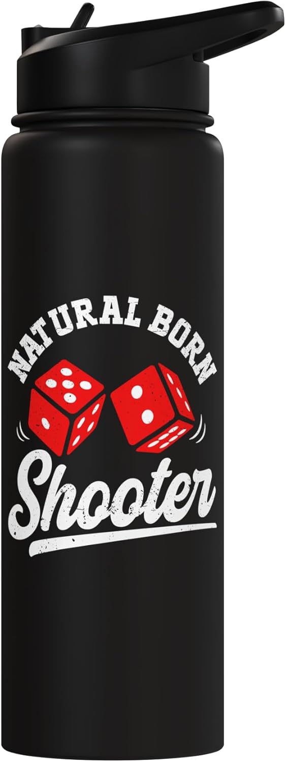 Botella térmica acero inox con dados de craps