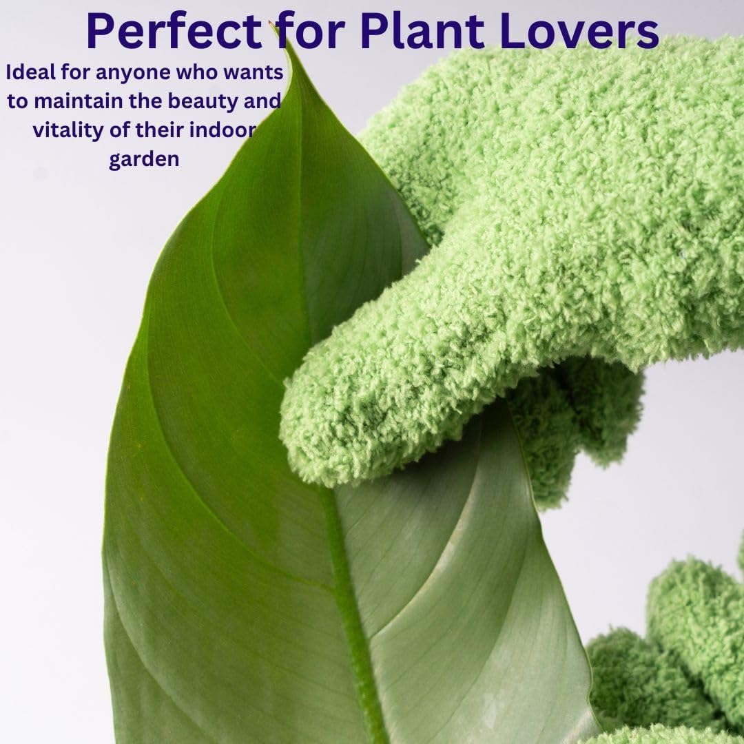 Guantes microfibra para limpiar plantas interiores reutilizables