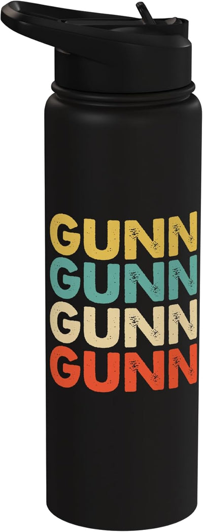 Botella de agua acero inoxidable aislada Gunn Name