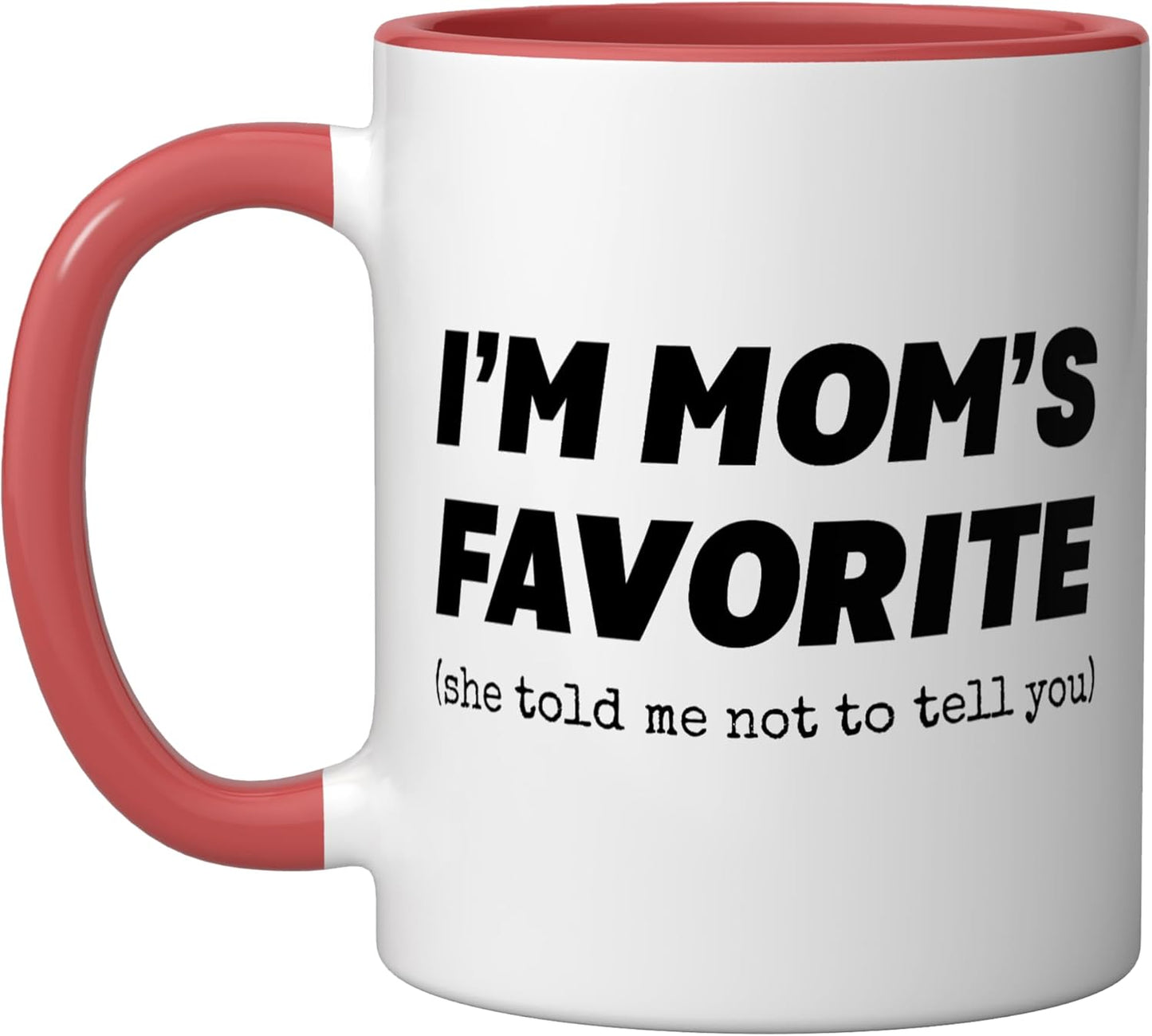 Taza Cerámica Roja/Blanca con Frase Divertida