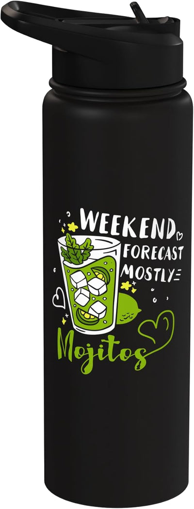 Botella de agua aislada de acero inoxidable para mojitos y cocteles