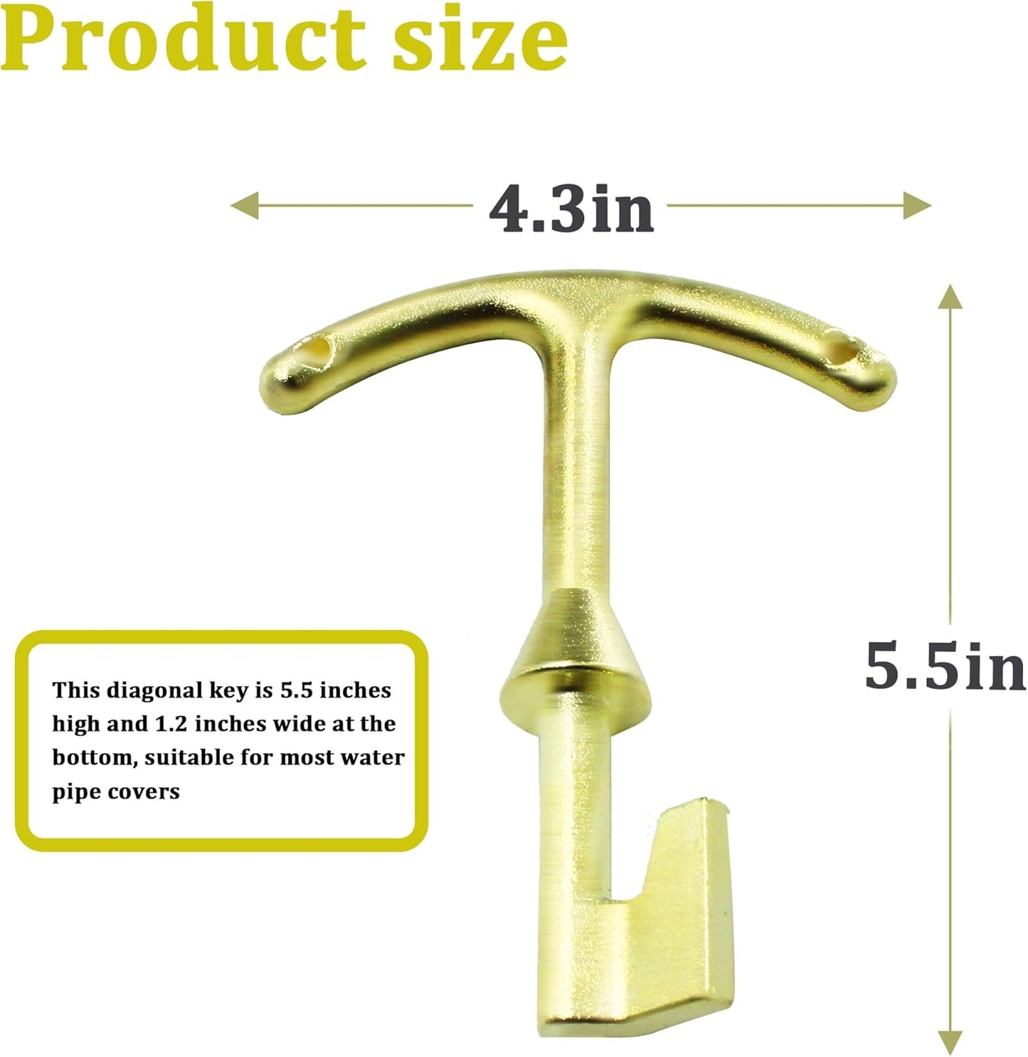 Llave caja medidor agua M07001 tapa en T