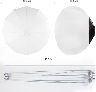 Modificador luz GVM 33pulg ajuste rápido plegable