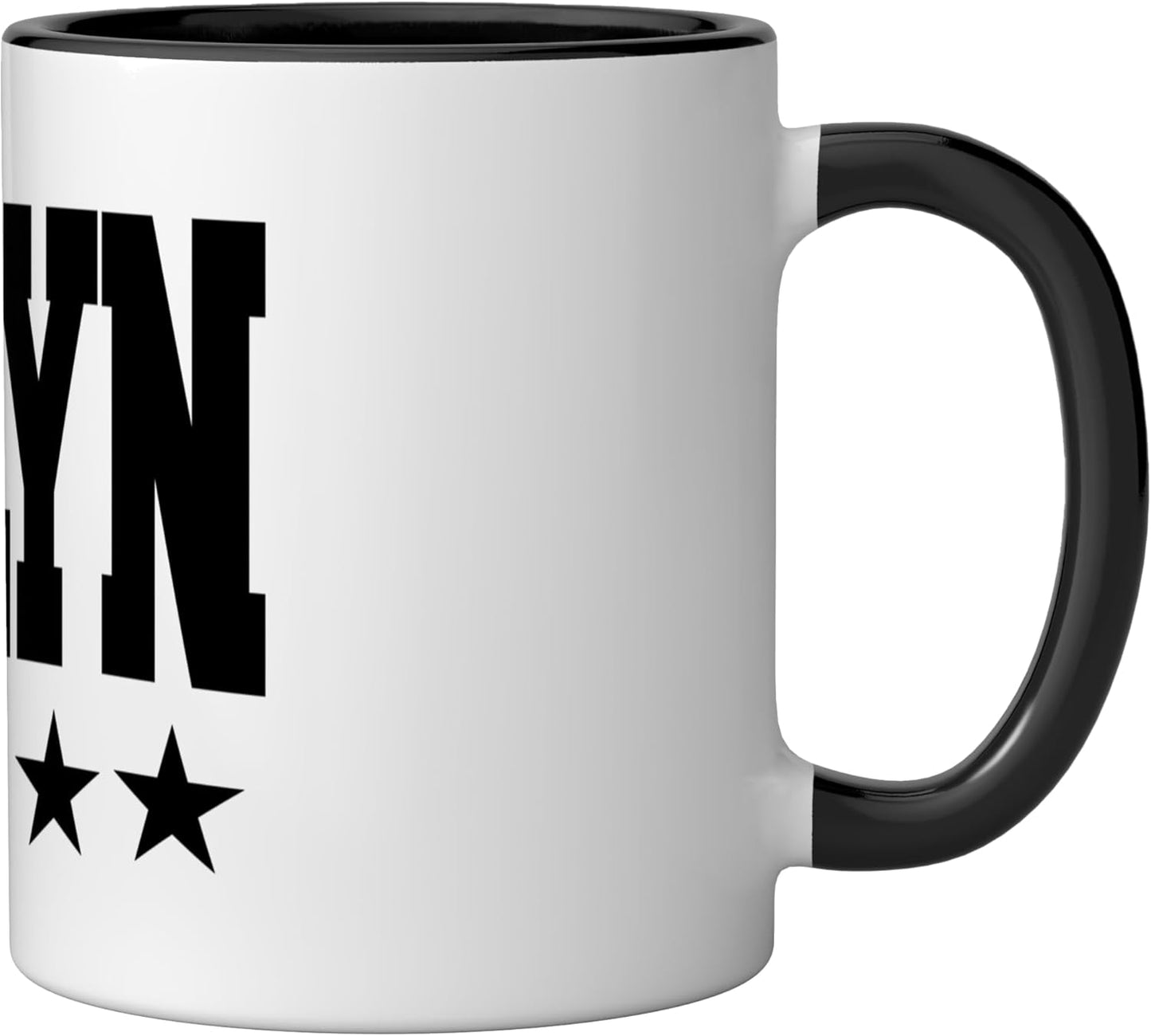 Taza Cerámica Diseño BKLYN Negro/Blanco