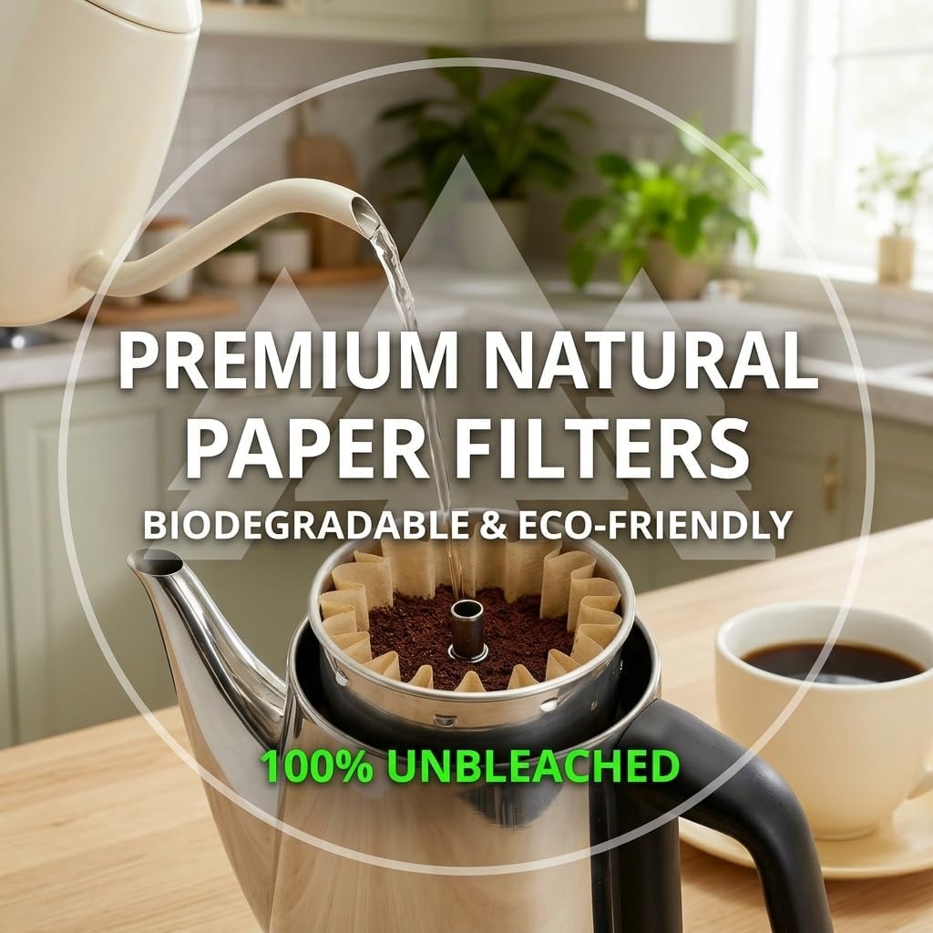 Filtros de café percolador sin blanquear compatibles con Farberware Coletti