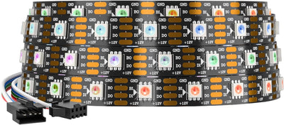Tira LED WS2815 ECO 3.3pies 60 píxeles RGB flexible