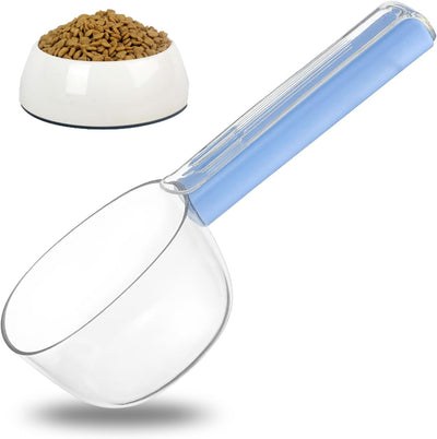 Taza medidora comida perros y cuchara para gatos con mango largo