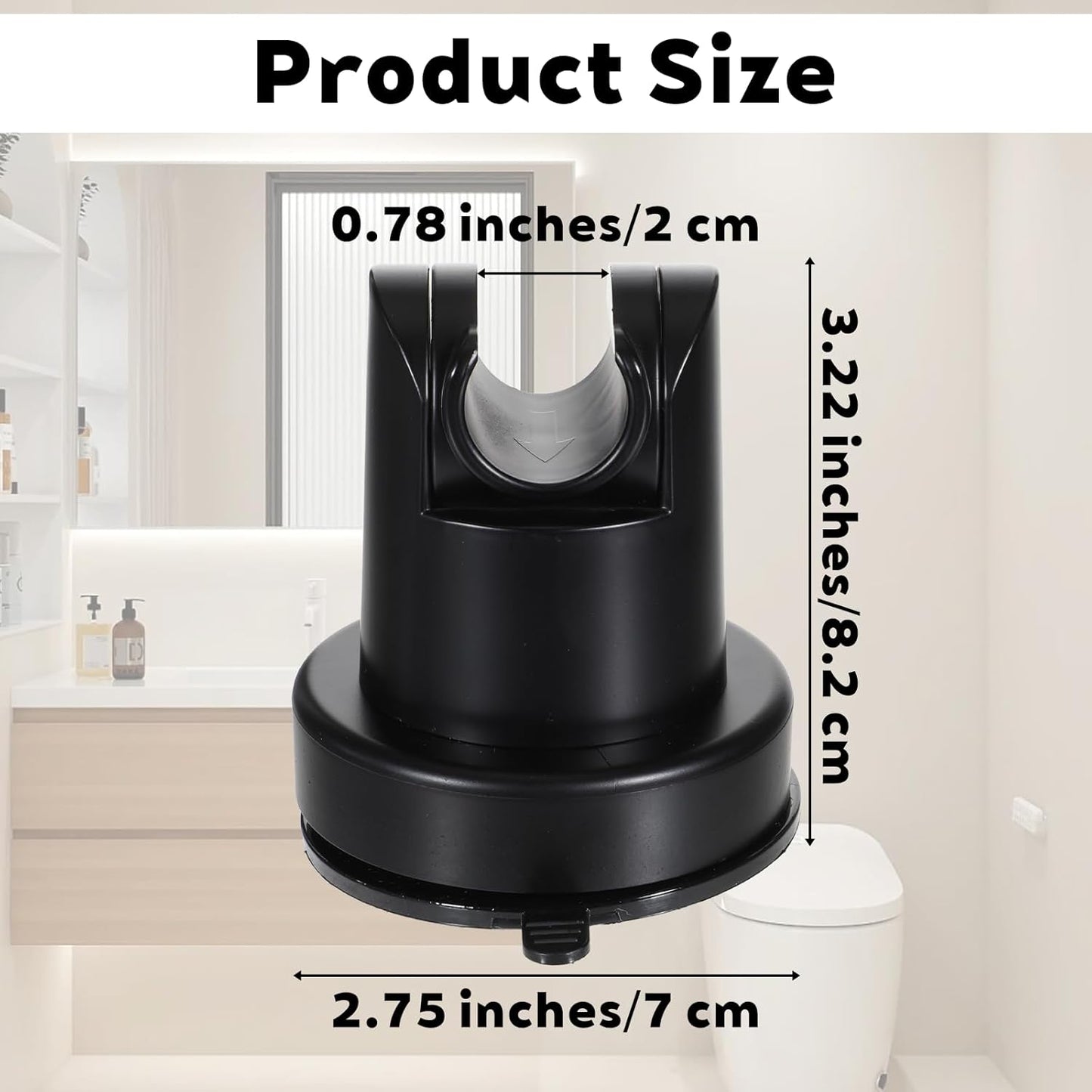 Soporte para llave de ducha con ventosa ajustable