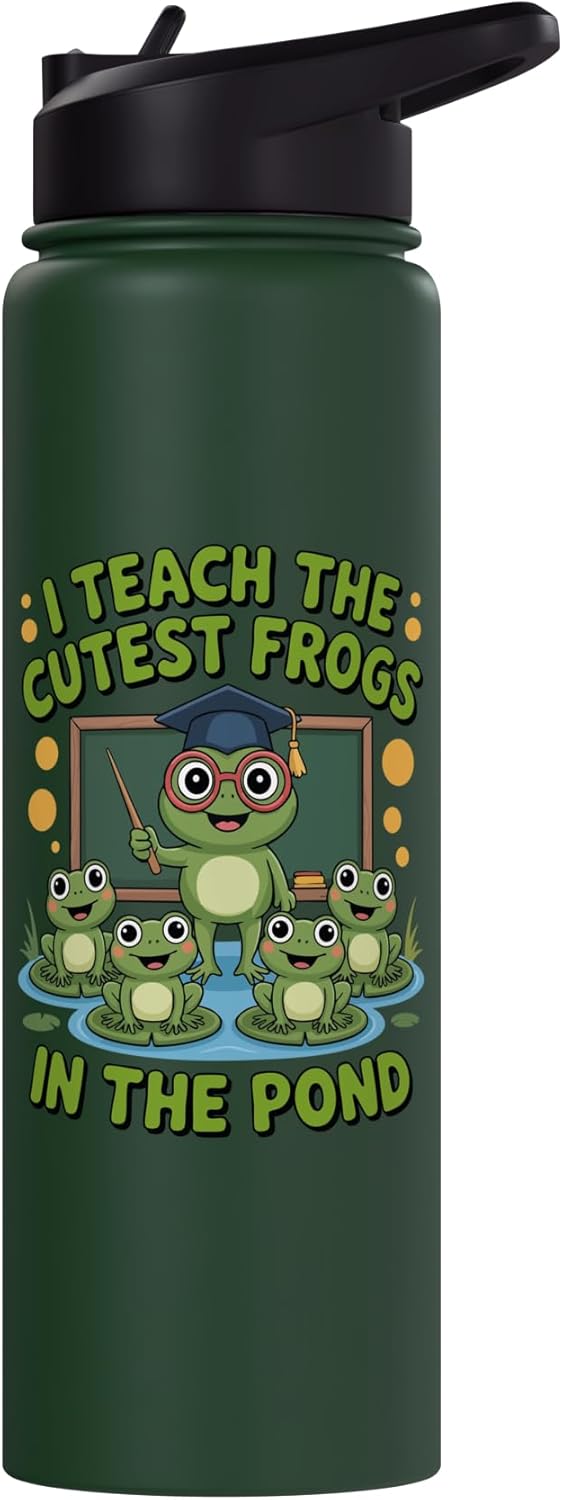 Vaso térmico acero inox con ilustración ranas