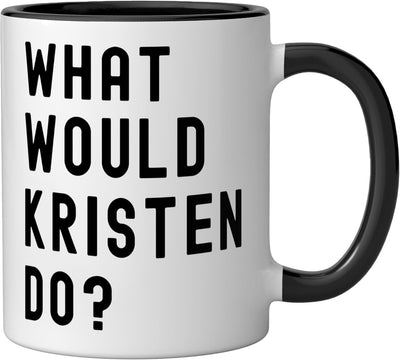 Taza cerámica What Would Kristen Do? Negro/Blanco