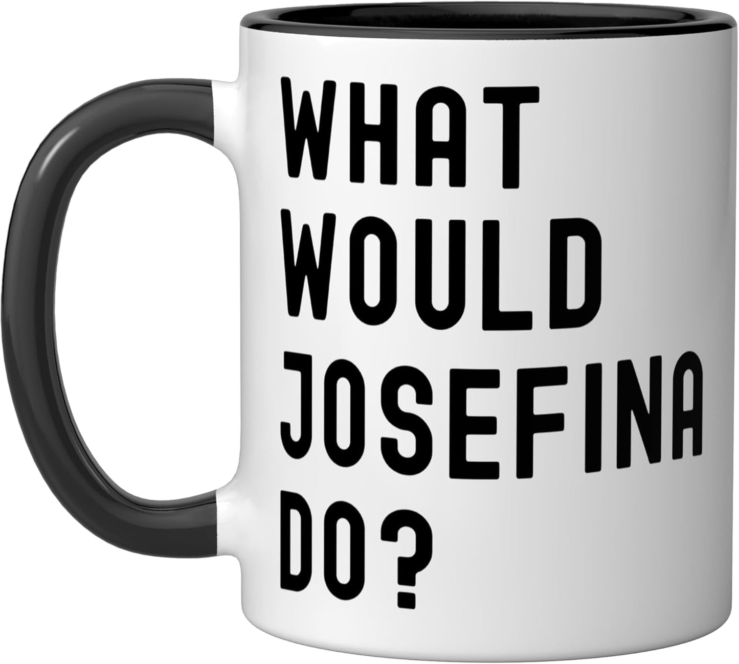 Taza cerámica What Would Josefina Do? Negro/Blanco