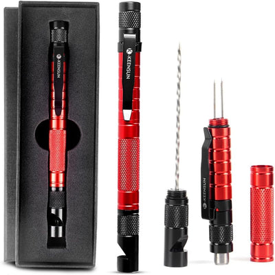 Juego 6en1 con punzón puros cortador silbato y clip rojo