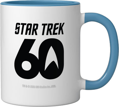 Taza de cerámica Star Trek con logotipo oficial azul/blanco