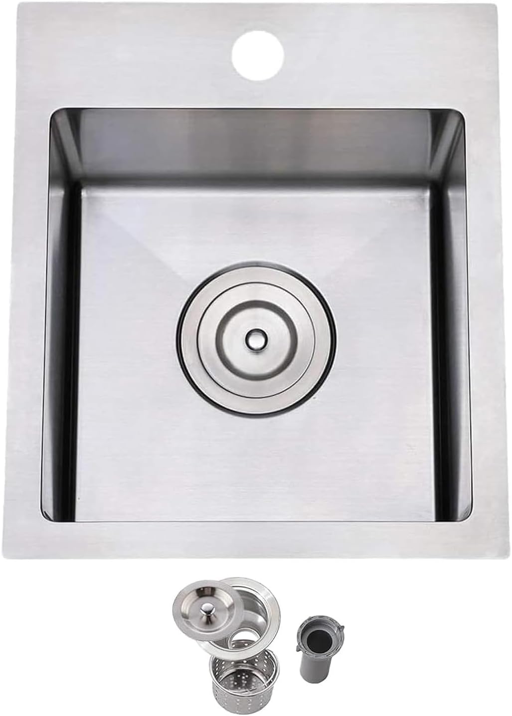 Fregadero barra 15x17pulg acero inox drenaje montaje superior