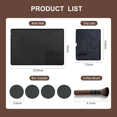 Tapete silicona para accesorios de café Ninja Luxe 23x15 antideslizante