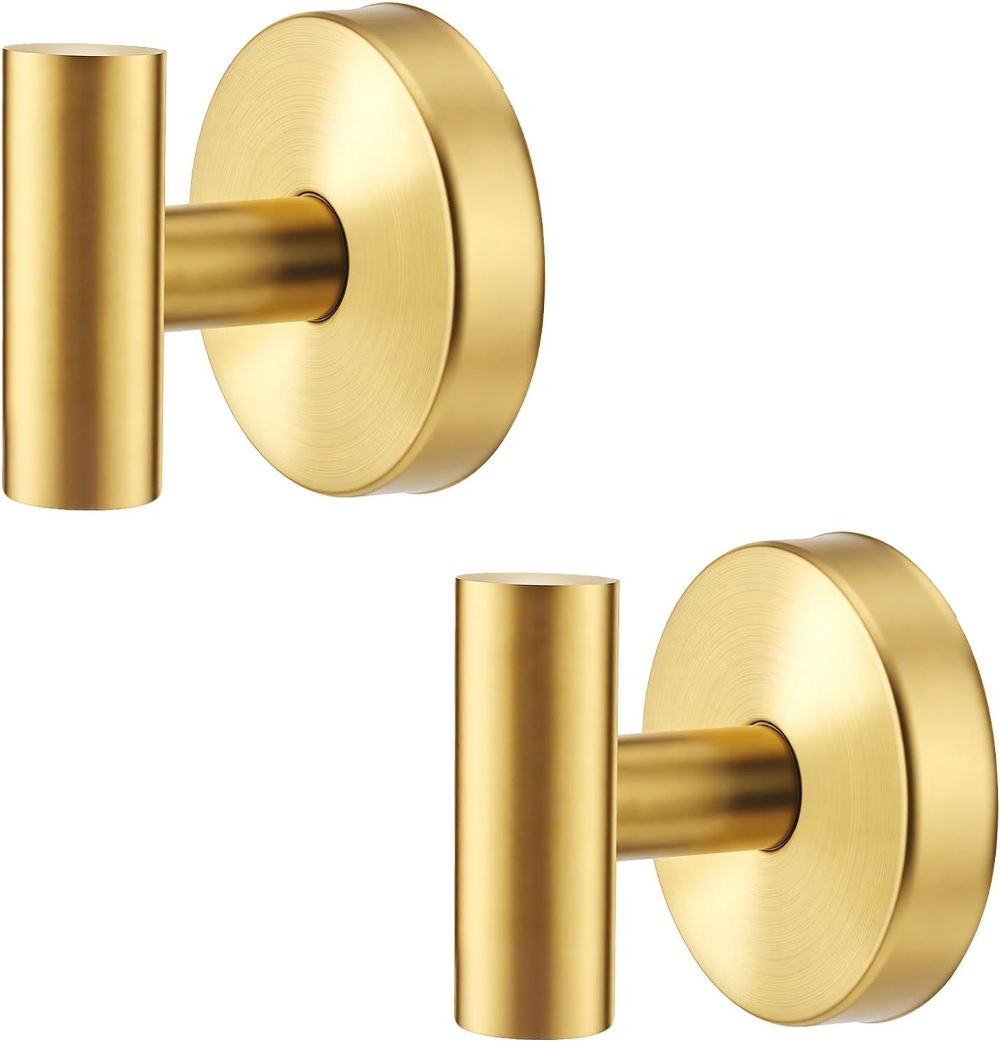 2 Ganchos Ventosa Resistentes para Baño y Puerta Vidrio Dorado