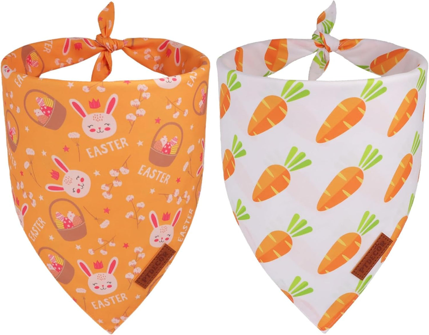 Bandana Pascua perro 2 pzas reversibles amarilla y blanca L