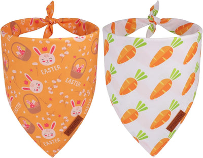 Bandana Pascua perro 2 pzas reversibles amarilla y blanca L