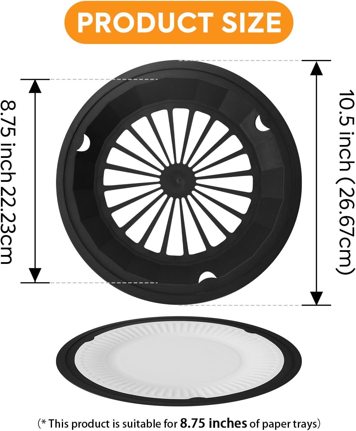 Soportes platos papel reutilizables 10.5pulg paq 20