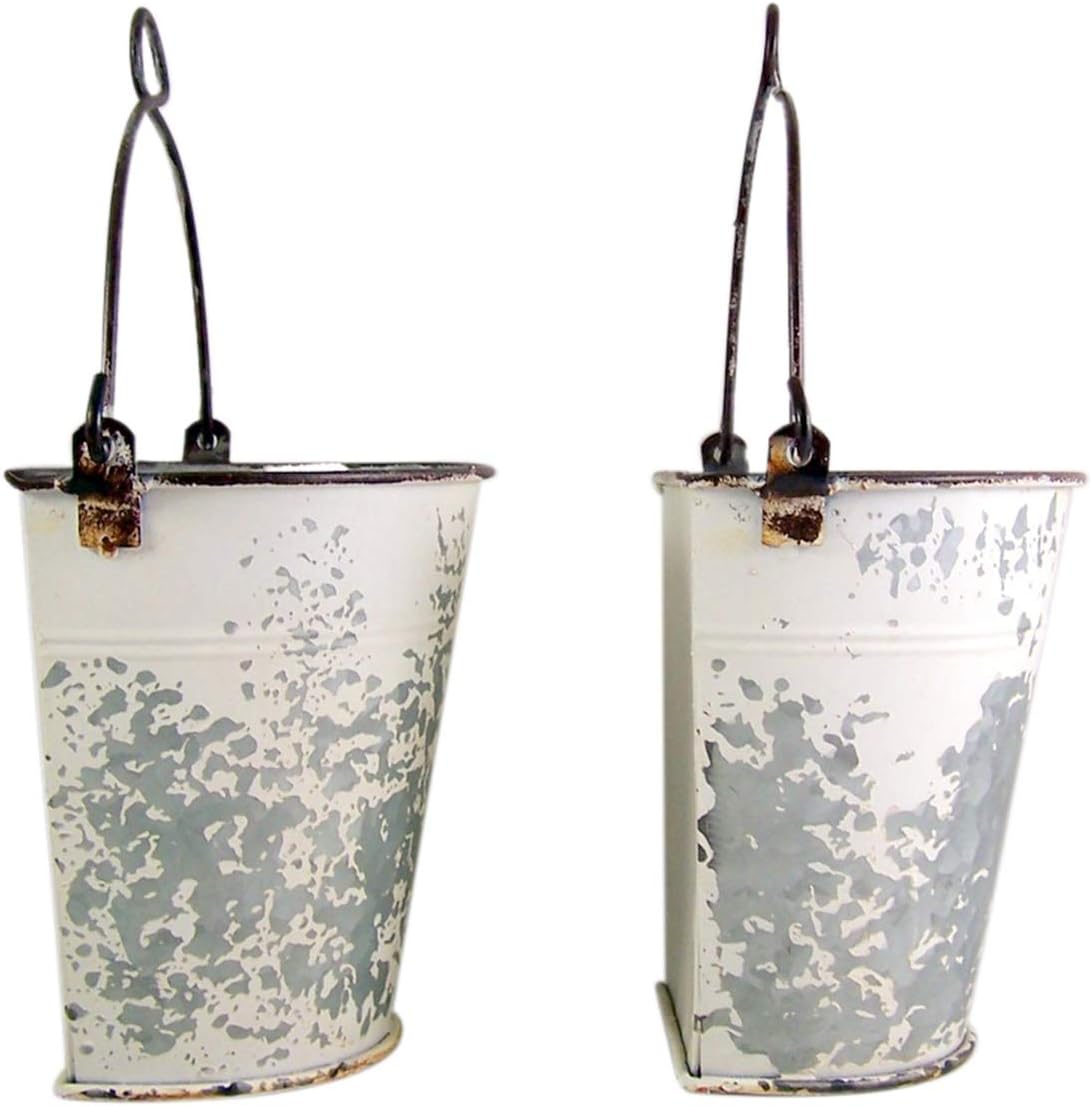 Jardinera pared cubo medio redondo galvanizado 6 3/4pulg