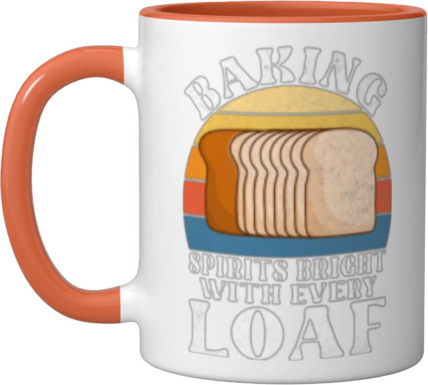 Taza Cerámica para Panadería con Luces Naranja/Blanca