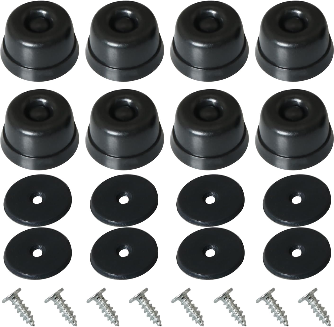 8 Pzas Soportes Antideslizantes Negro para Maleta 0.71pulg