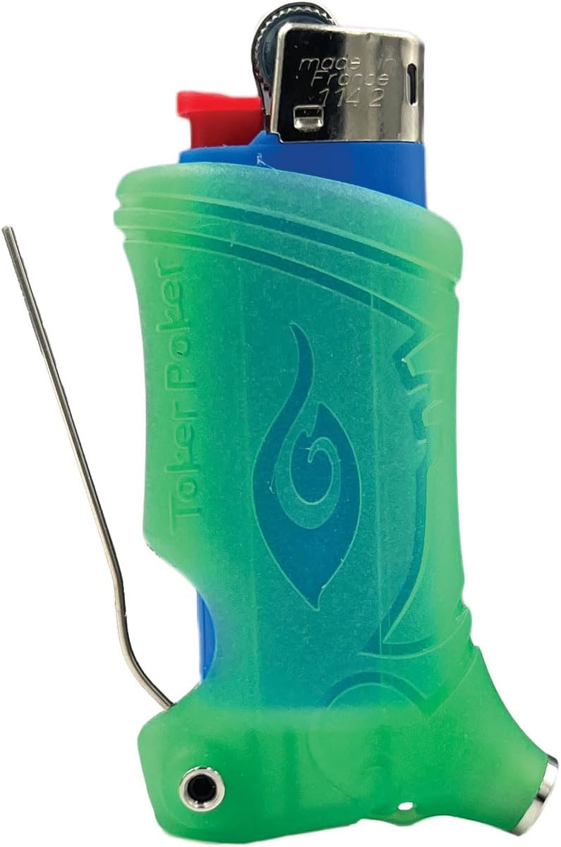 Funda encendedor brilla oscuridad acampar todo incluido verde