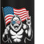 Botella de agua acero inoxidable aislada Merica 4th de Julio