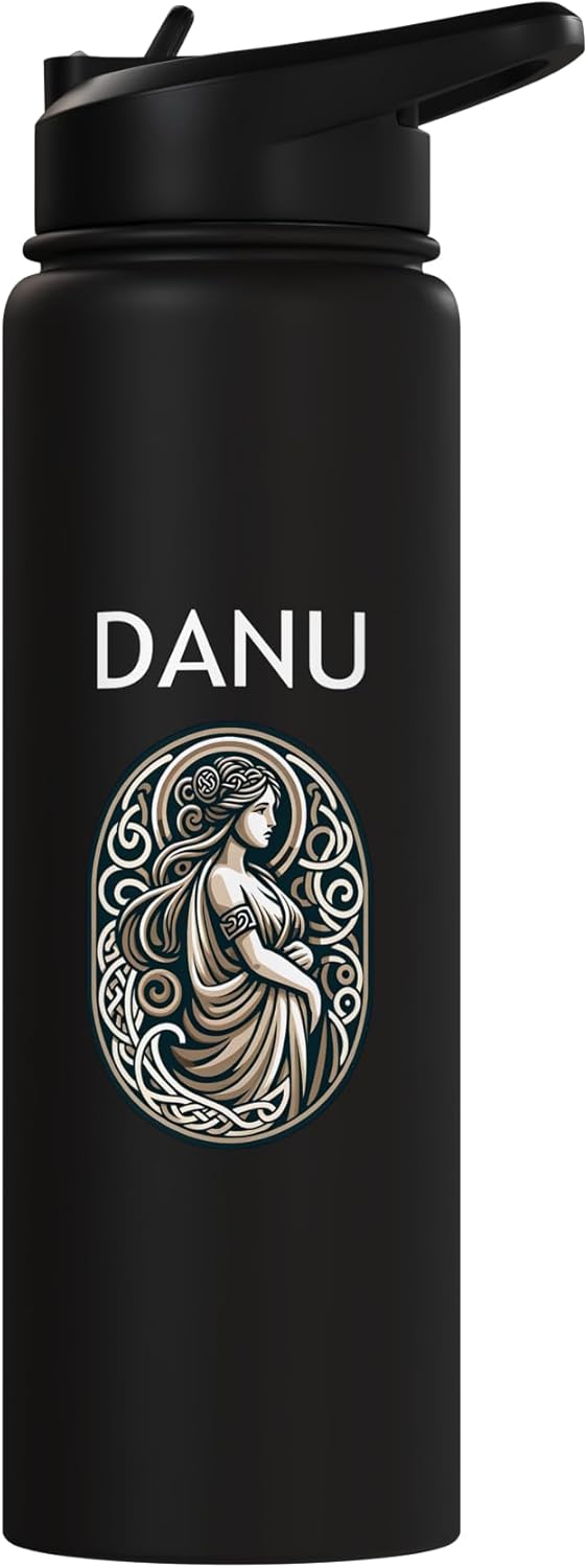 Botella de agua aislada Danu diosa celta acero inoxidable