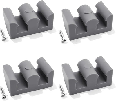 4 Pzas Parachoques Ducha Silicón Marco Deslizante Gris