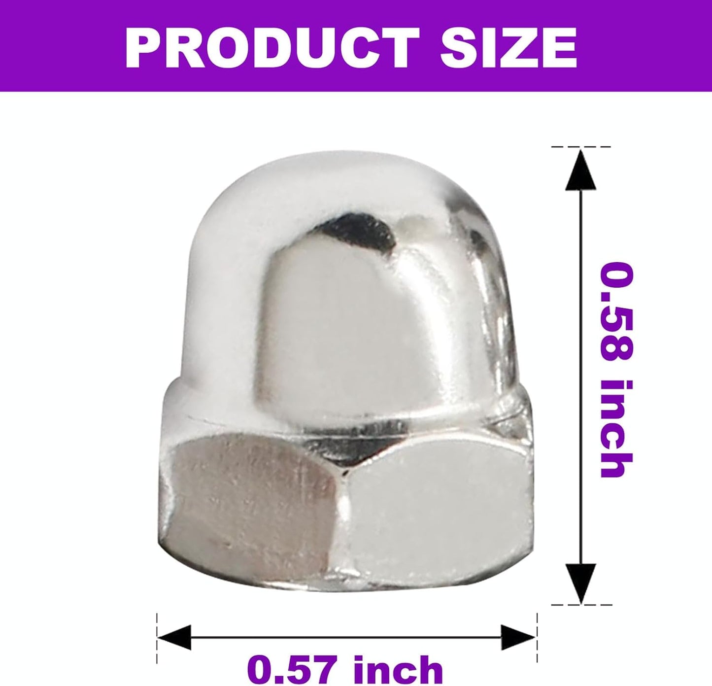 Tuercas bellota acero inox 18-8 5/16"-18 10 uds