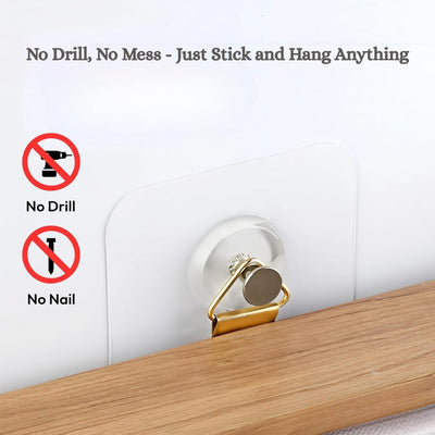 Ganchos adhesivos transparentes 15lb para baño cocina oficina