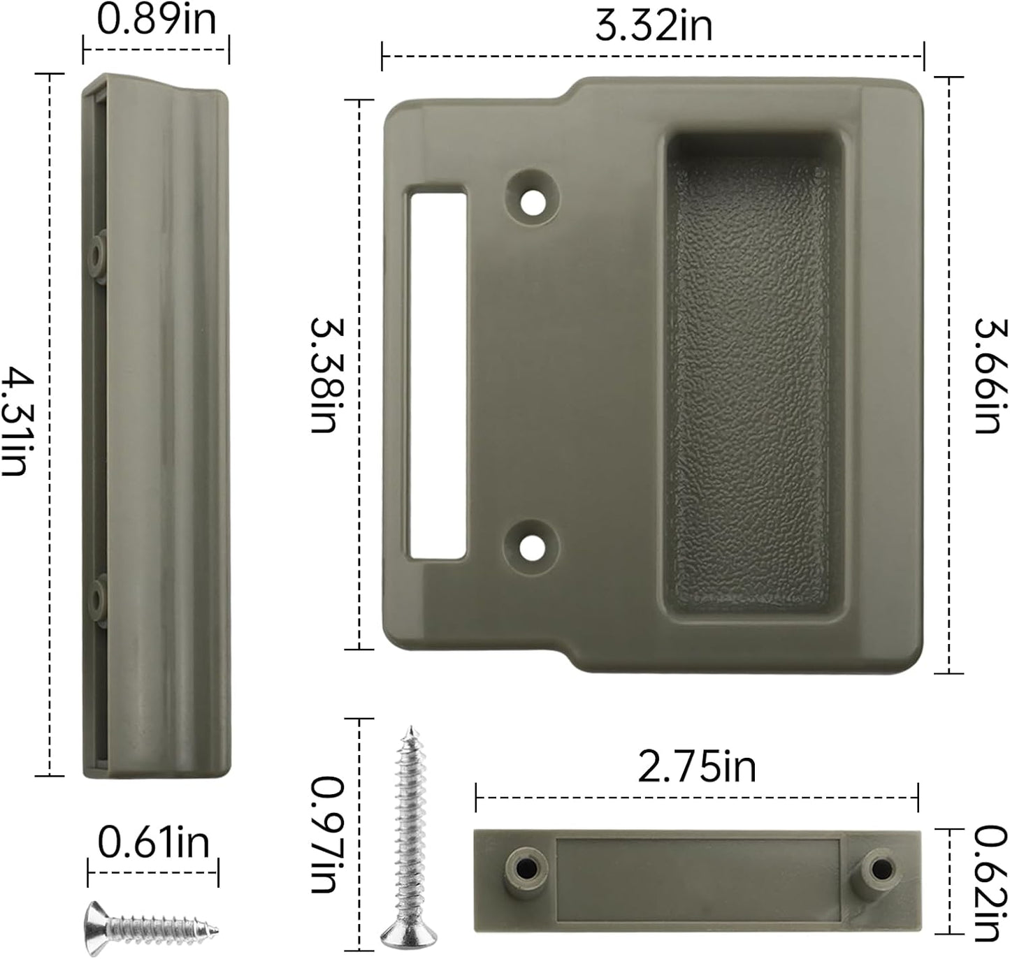 Kit herrajes pantalla piedra para puertas Andersen
