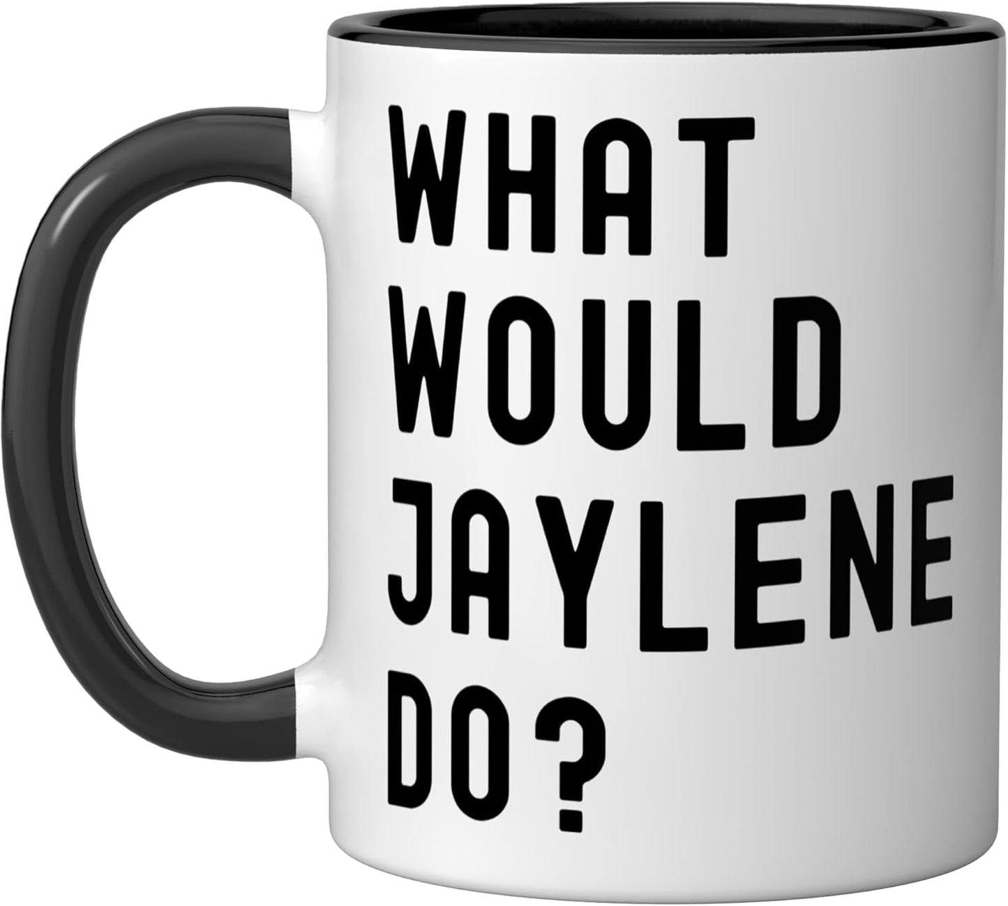 Taza cerámica What Would Jaylene Do? Negro/Blanco