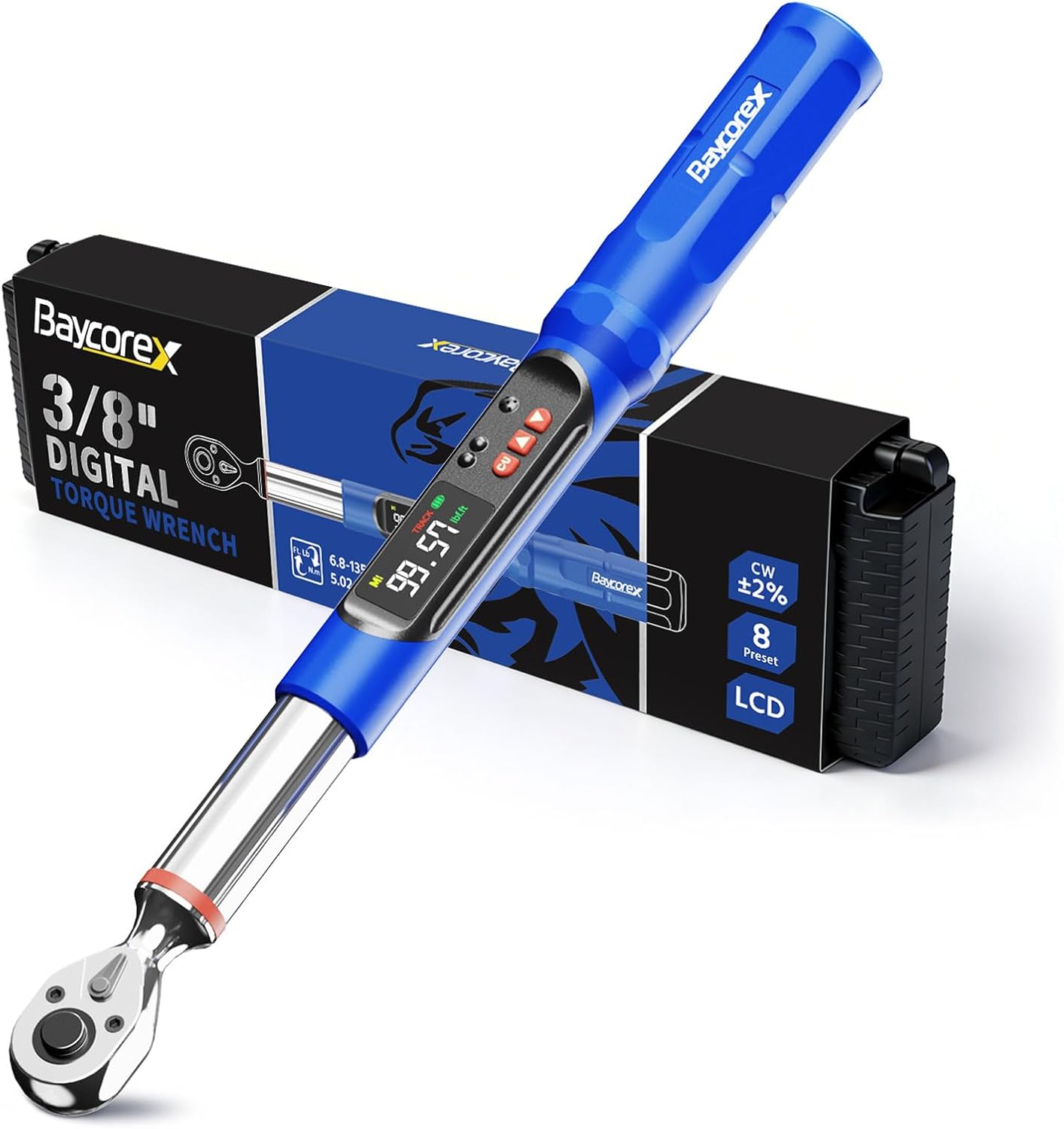 Llave dinamométrica digital 3/8 con pantalla y zumbador
