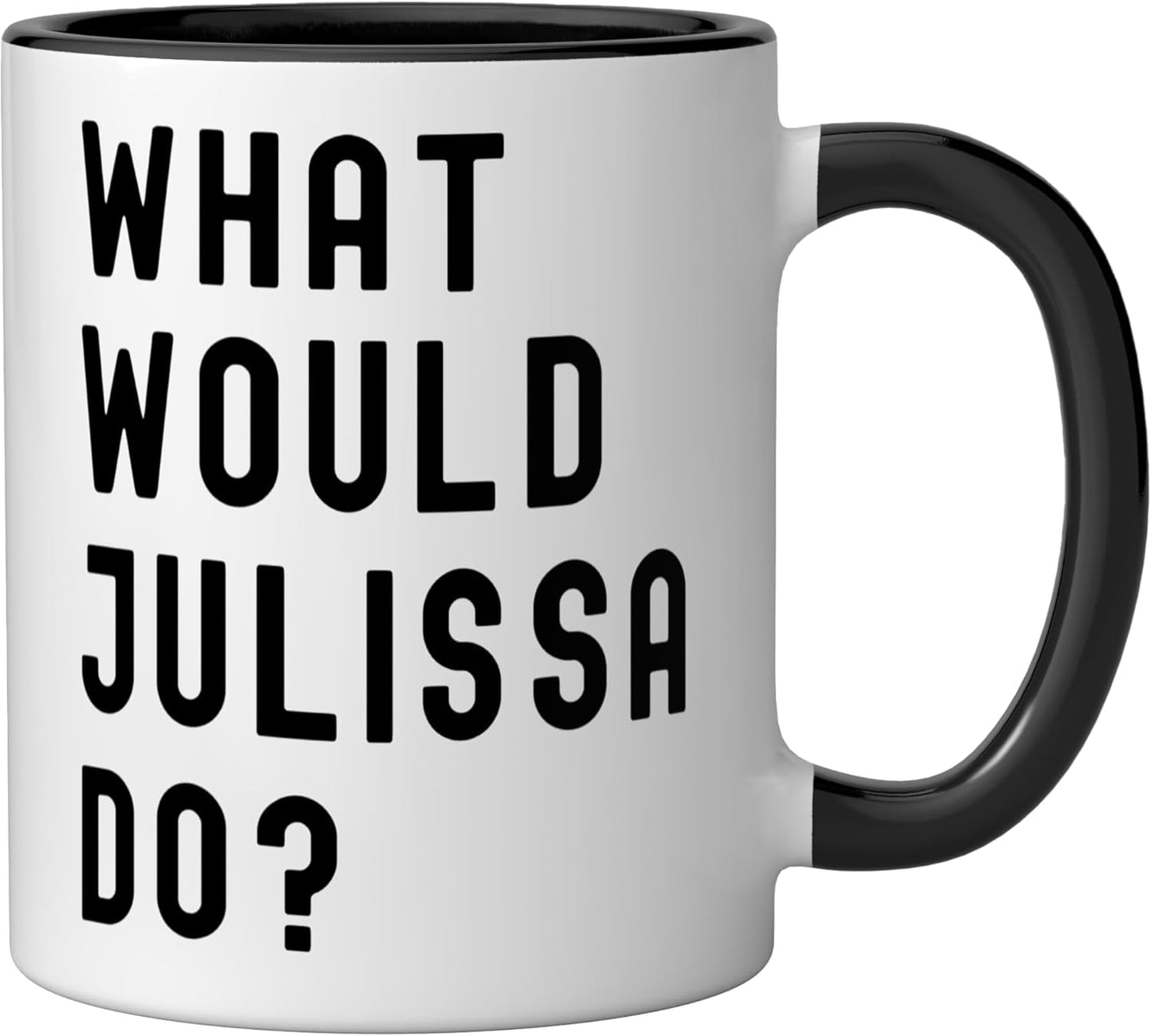 Taza cerámica What Would Julissa Do? Negro/Blanco