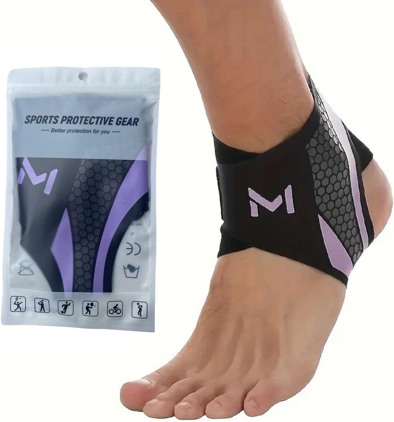 Tobillera compresion transpirable deporte ajustable hombre mujer