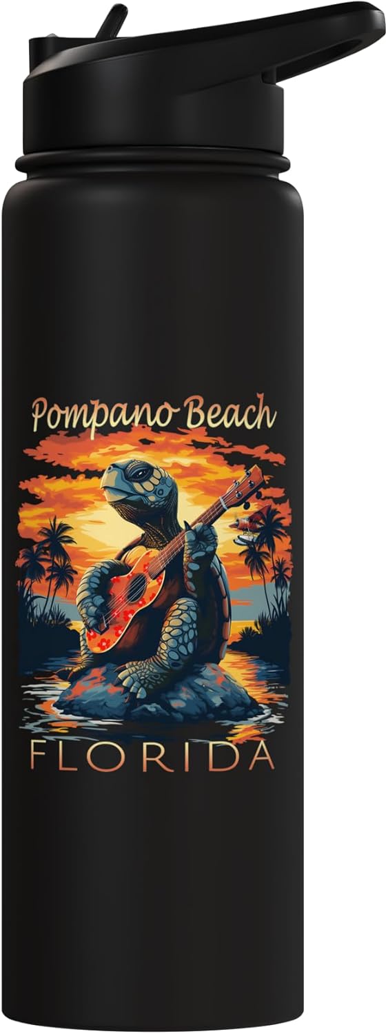 Bottella de agua acero inoxidable aislada Pompano Beach Florida