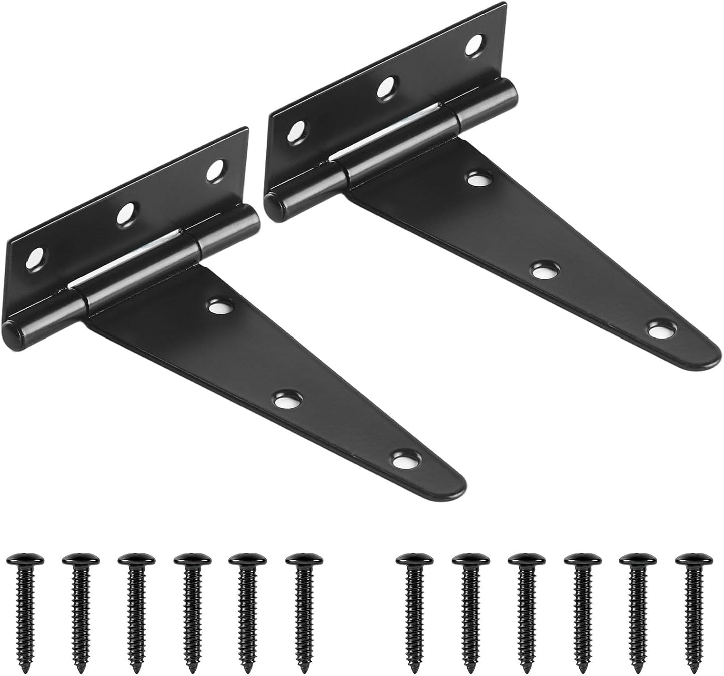 Bisagras puerta 5pulg acero reforzado set 2 negras