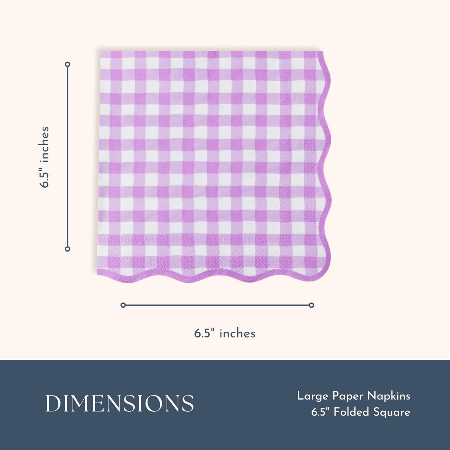 Servilletas papel cuadros morados para fiestas