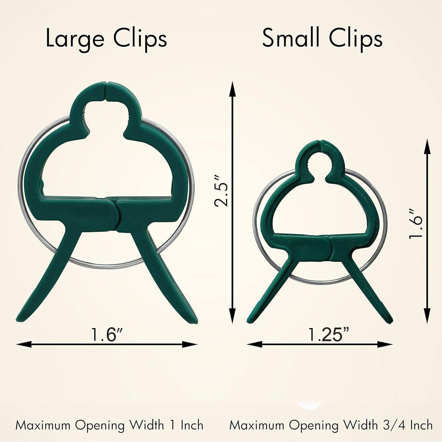 80 Clips Soporte Plantas Jardín 2 Tamaños Reutilizables