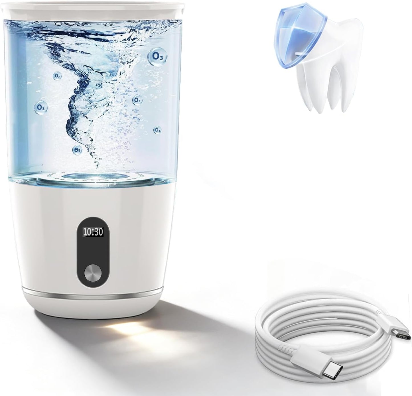 Vaso acero inox USB-C recargable generador O3 10oz